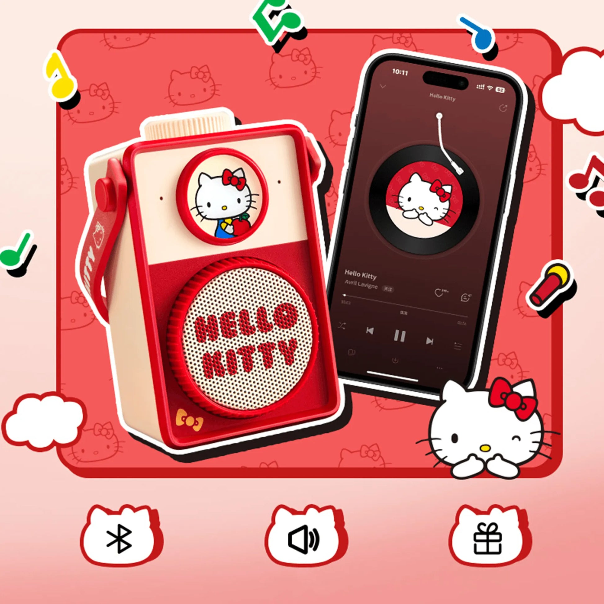 Sanrio Hello Kitty Mini Bluetooth Speaker - Bear Hugs