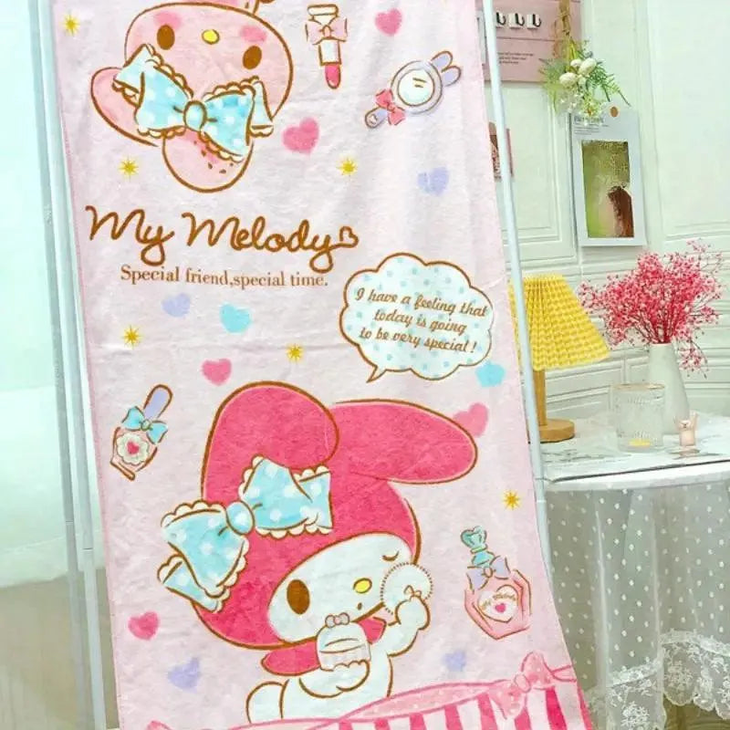 Sanrio Hello Kitty My Melody Big Wrapping Bath Towel - Bear Hugs