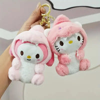 Sanrio Hooded Characters Plush Keychain - Bear Hugs