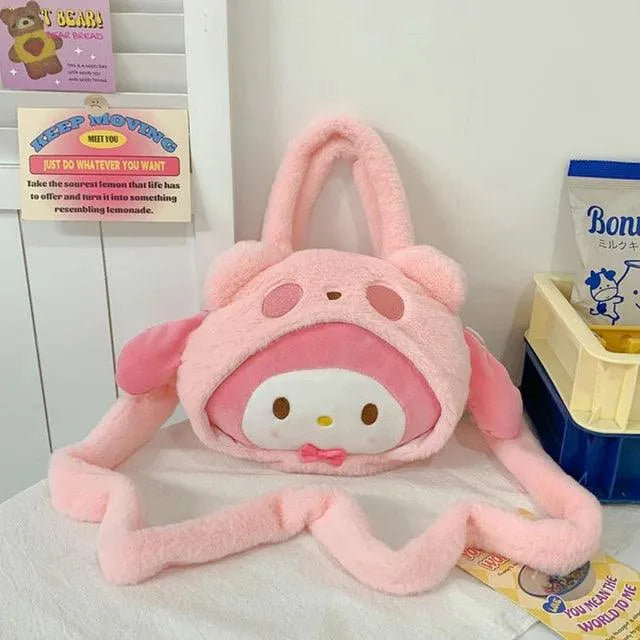 Sanrio Kawaii Plush Shoulder Bags - Bear Hugs