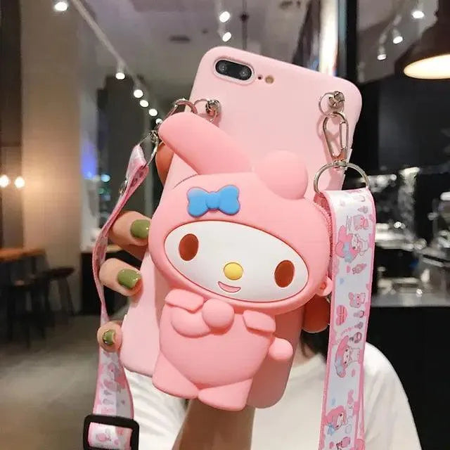 Sanrio Kuromi & Friends Wallet TPU Case (For iPhones) - Bear Hugs