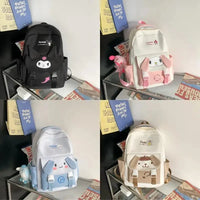 Sanrio Kuromi Cinnamoroll Kawaii School Bag - Bear Hugs