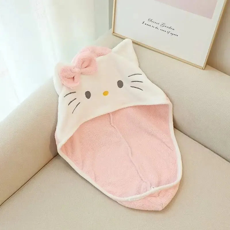 Sanrio Kuromi Hello Kitty Cinnamoroll Soft Absorbent Bath Cap - Bear Hugs