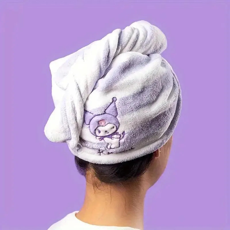 Sanrio Kuromi Hello Kitty Cinnamoroll Soft Absorbent Bath Cap - Bear Hugs