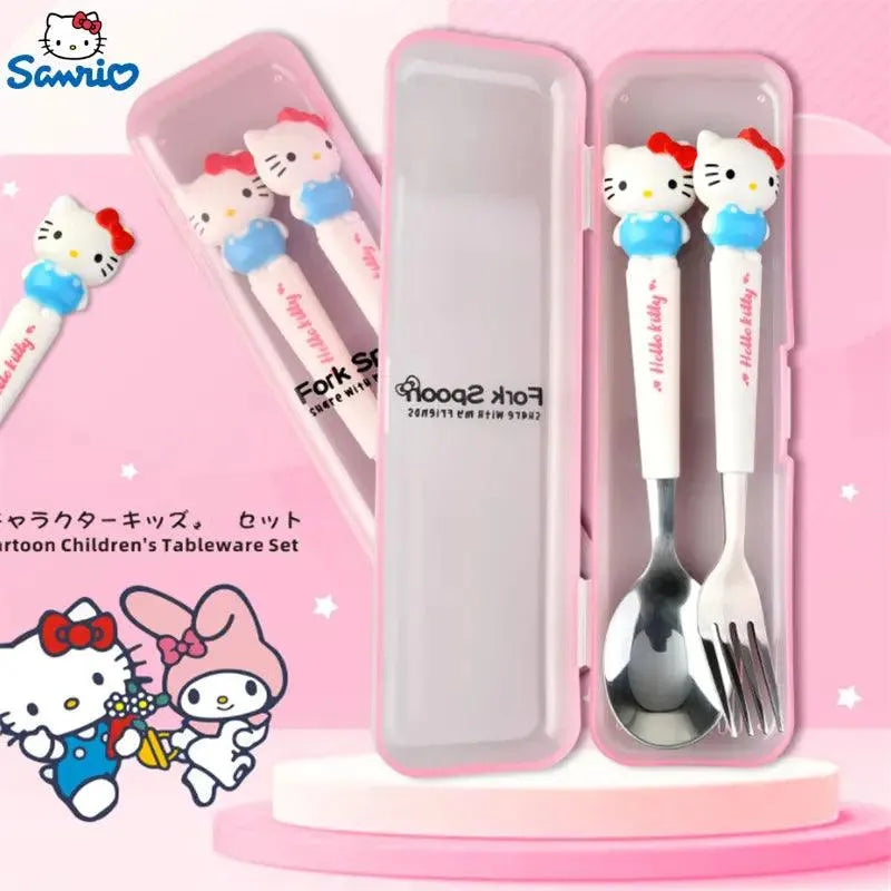 Sanrio Kuromi Hello Kitty Cinnamoroll Spoon Fork Set - Bear Hugs