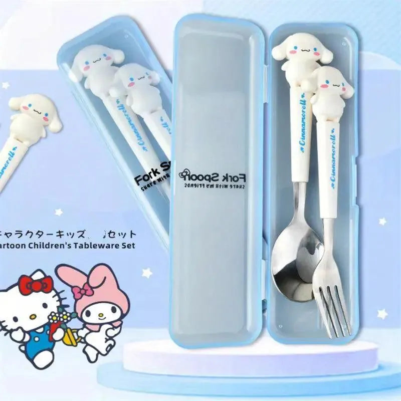 Sanrio Kuromi Hello Kitty Cinnamoroll Spoon Fork Set - Bear Hugs