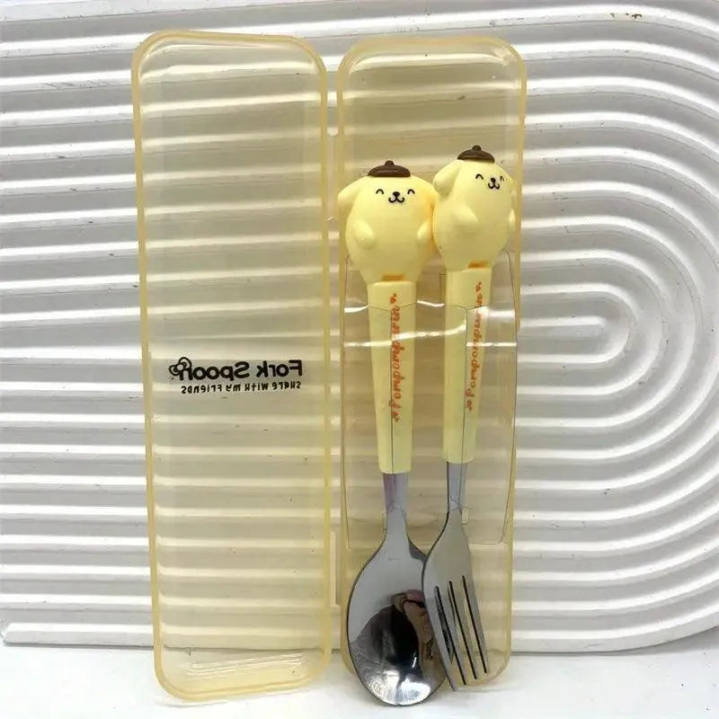 Sanrio Kuromi Hello Kitty Cinnamoroll Spoon Fork Set - Bear Hugs