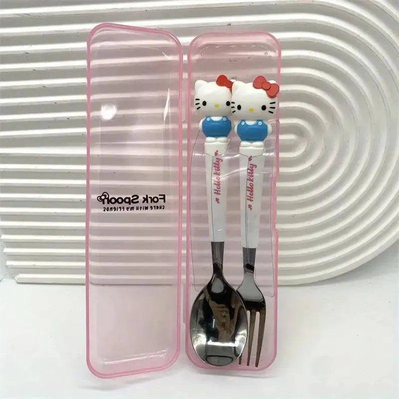 Sanrio Kuromi Hello Kitty Cinnamoroll Spoon Fork Set - Bear Hugs