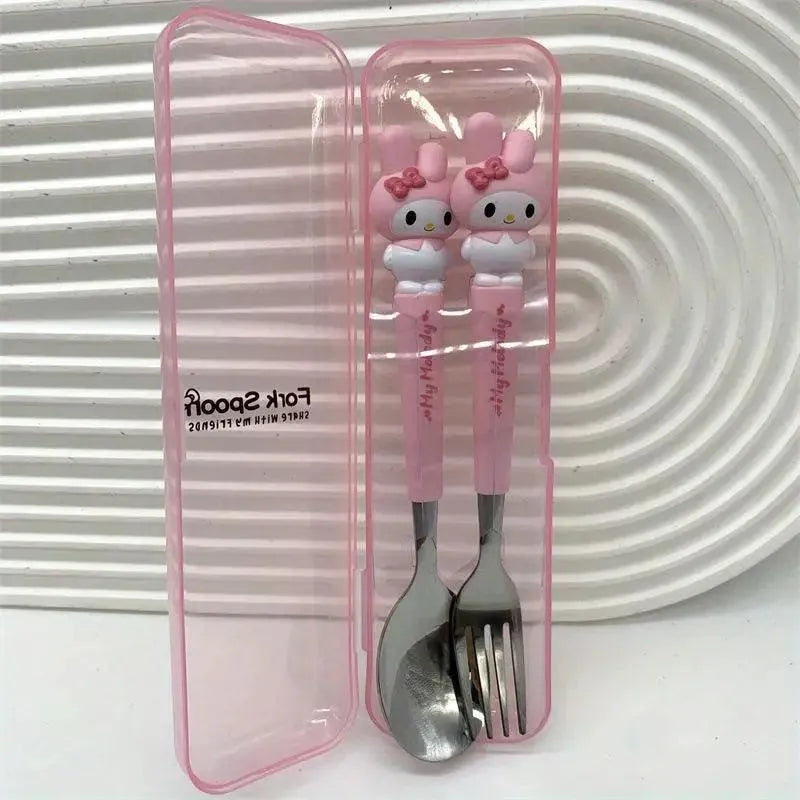 Sanrio Kuromi Hello Kitty Cinnamoroll Spoon Fork Set - Bear Hugs