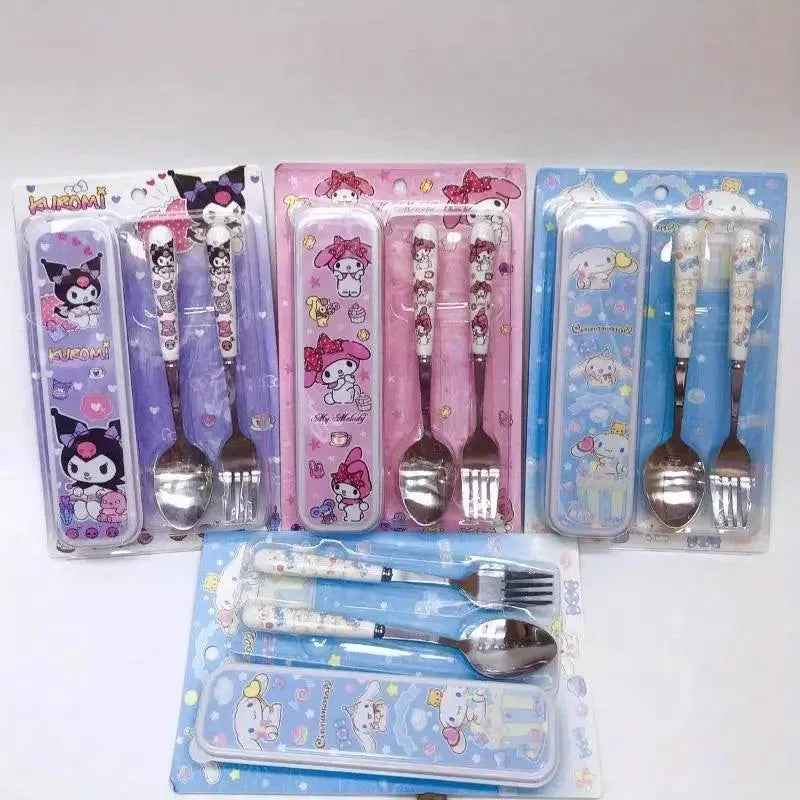 Sanrio Kuromi Hello Kitty Cinnamoroll Tableware Set (2 Pcs) - Bear Hugs