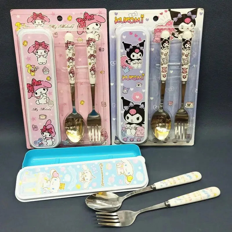 Sanrio Kuromi Hello Kitty Cinnamoroll Tableware Set (2 Pcs) - Bear Hugs