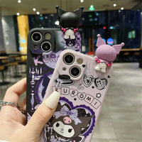 Sanrio Kuromi Lanyard Pearl Beads Phone Case (For iPhones) - Bear Hugs