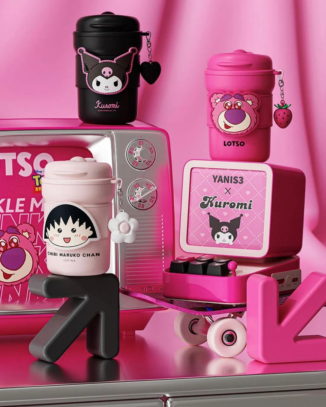 Sanrio Kuromi Lotso Maruko Chan Thermos Cup Gift Set (350 ml) - Bear Hugs