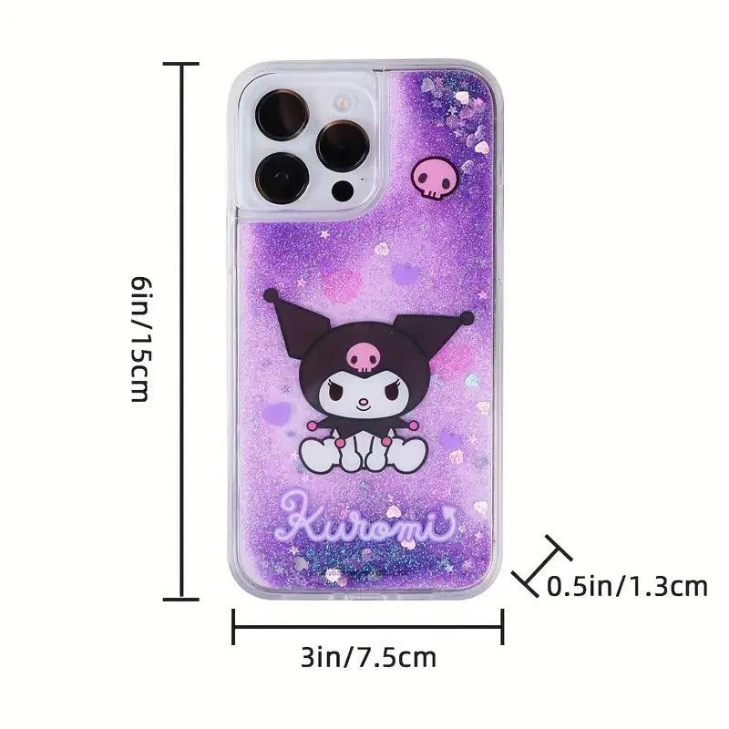 Sanrio Kuromi Melody Glitter Phone Case (For iPhones) - Bear Hugs