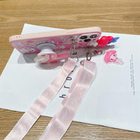 Sanrio Lanyard Figure Stand Case (For iPhones) - Bear Hugs