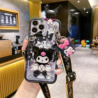 Sanrio Lanyard Figure Stand Case (For iPhones) - Bear Hugs