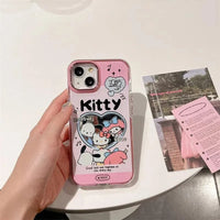 Sanrio Mini Pink Mirror Case (For iPhones) - Bear Hugs