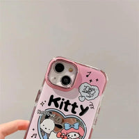 Sanrio Mini Pink Mirror Case (For iPhones) - Bear Hugs