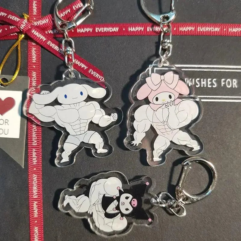 Sanrio Muscle Mania Keychain - Bear Hugs