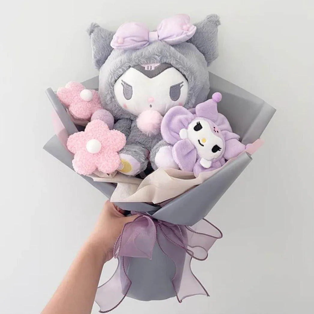 Sanrio My Melody Kuromi Purin Plush Pansy Bouquet - Bear Hugs