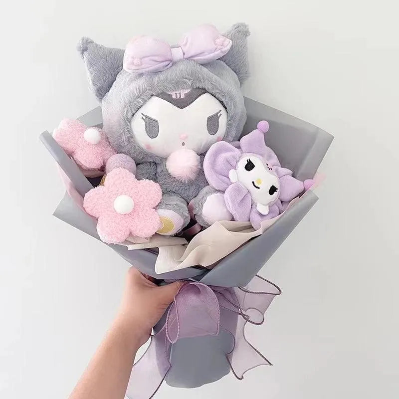 Sanrio My Melody Kuromi Purin Plush Pansy Bouquet - Bear Hugs