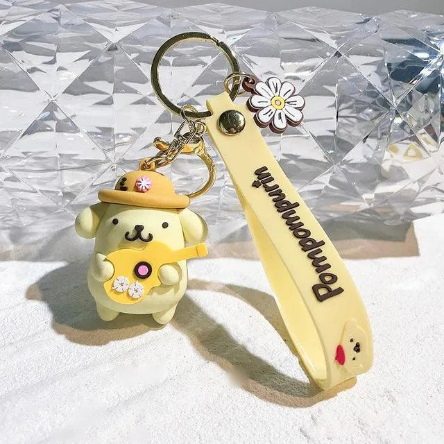 Sanrio Pom Pom Purin Hello Kitty 3D Keychain - Bear Hugs