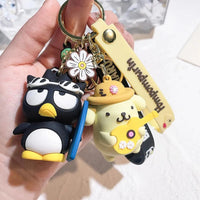 Sanrio Pom Pom Purin Hello Kitty 3D Keychain - Bear Hugs