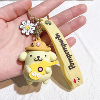 Sanrio Pom Pom Purin Hello Kitty 3D Keychain - Bear Hugs