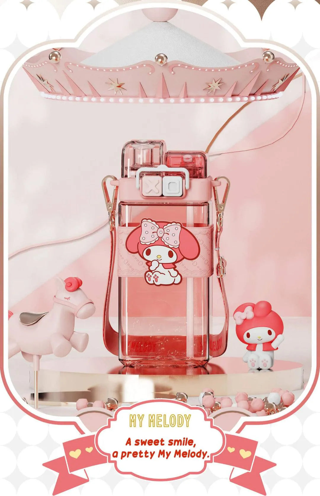 Sanrio Punk Series Tritan Water Sipper (520 ml) - Bear Hugs