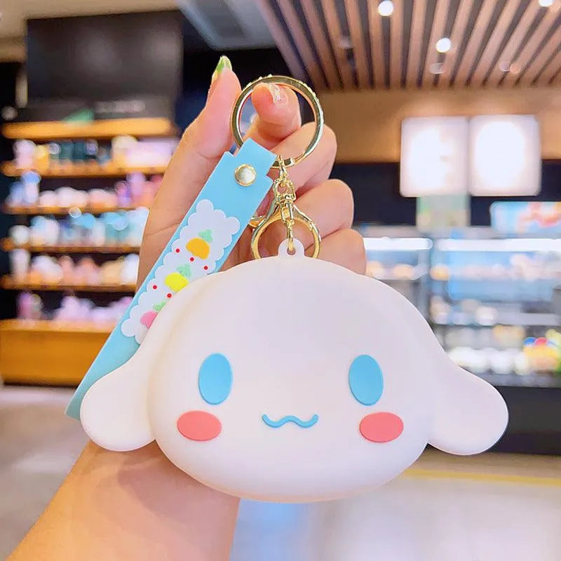 Sanrio Silicone Coin Pouch Keychain - Bear Hugs