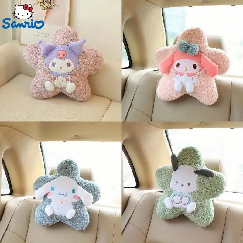 Sanrio Star Shaped Car Headrest and Back Plush Pillow - Bear Hugs