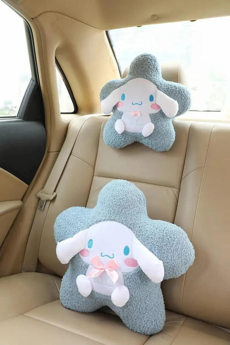 Sanrio Star Shaped Car Headrest and Back Plush Pillow - Bear Hugs