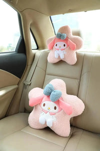 Sanrio Star Shaped Car Headrest and Back Plush Pillow - Bear Hugs