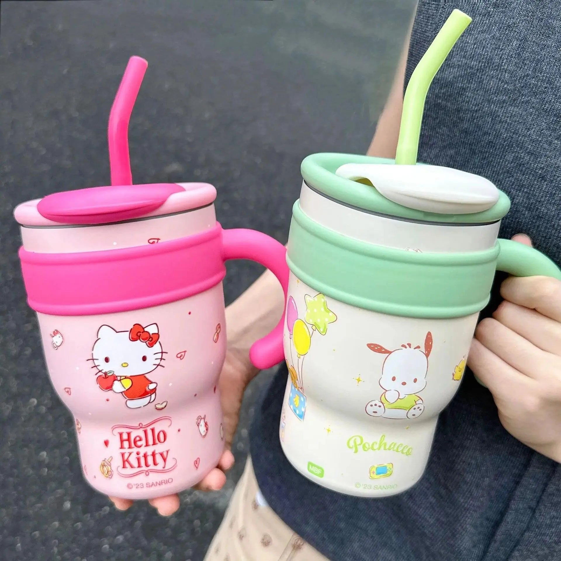 Sanrio Thermos Straw Cup (700 & 1200 ml) - Bear Hugs