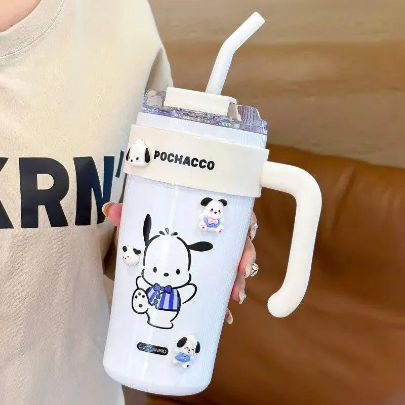 Sanrio Thermos Straw Cup (860 ml) - Bear Hugs