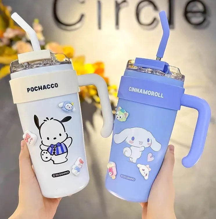 Sanrio Thermos Straw Cup (860 ml) - Bear Hugs