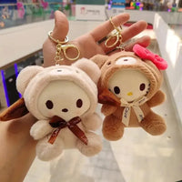 Sanrio Winter Ready Plush Keychains - Bear Hugs