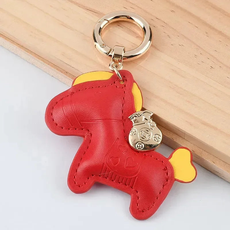 Galloping Charm Horse Keychain