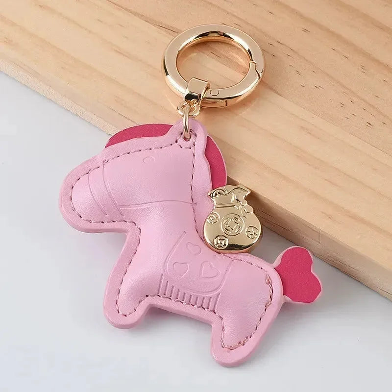 Galloping Charm Horse Keychain