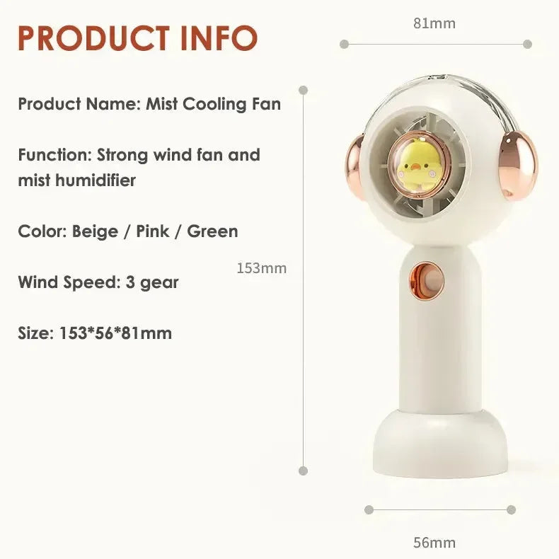 Futuristic Hydro Cool Portable Mist Fan
