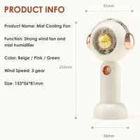 Futuristic Hydro Cool Portable Mist Fan