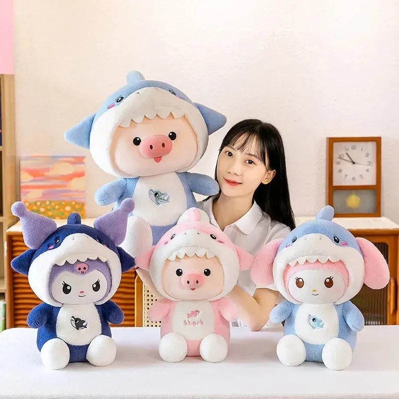 Shark Kuromi My Melody Piggy Plushie - Bear Hugs