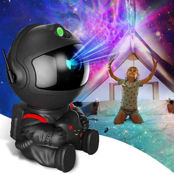 Sitting Astronaut Nebula Projector - Bear Hugs