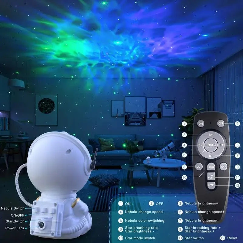 Sitting Astronaut Nebula Projector - Bear Hugs