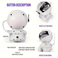 Sitting Astronaut Nebula Projector - Bear Hugs