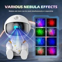 Sitting Astronaut Nebula Projector - Bear Hugs