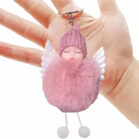 Sleepy Baby Thick Fur Pendant - Bear Hugs