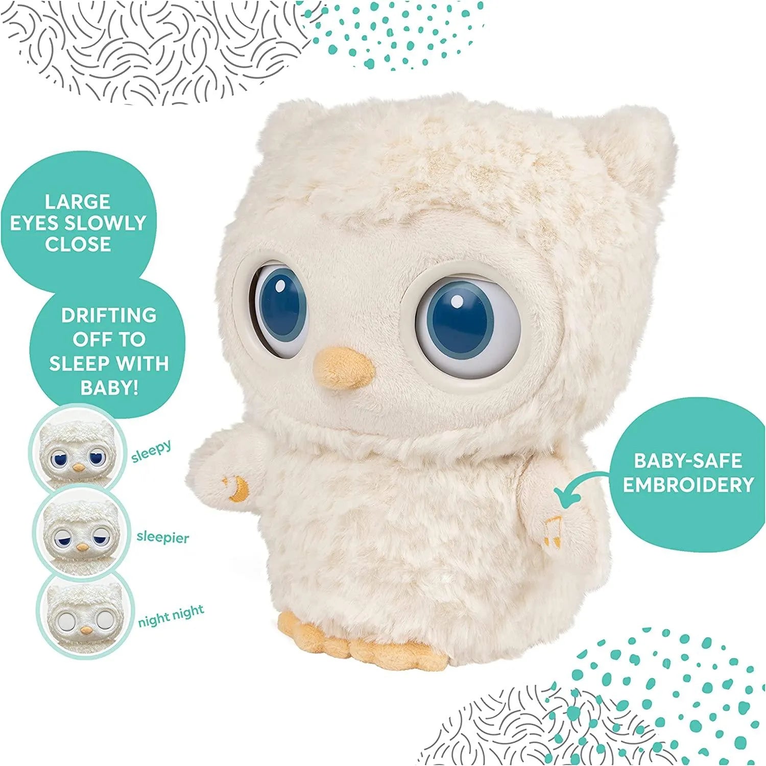 Sleepy Eyes Owl Soothing Plushie - Bear Hugs