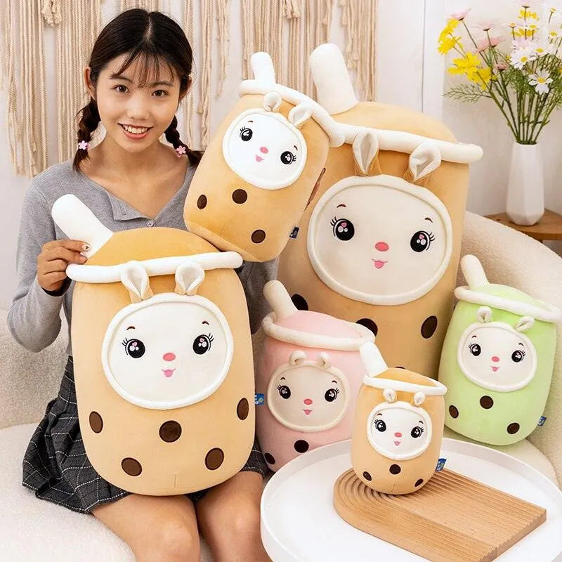 Smiling Face Kawaii Boba Tea Plushie - Bear Hugs