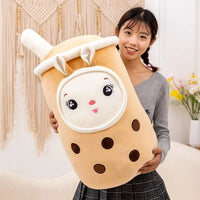 Smiling Face Kawaii Boba Tea Plushie - Bear Hugs